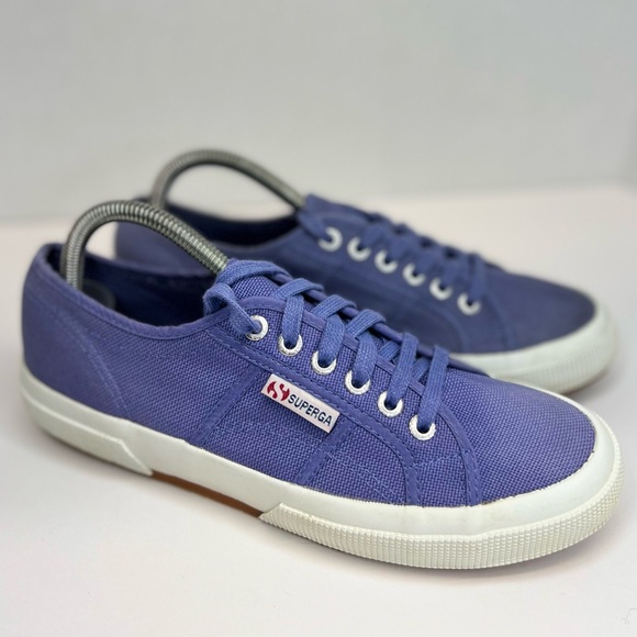 SUPERGA 2750 Cotu Classic Low Top Lace Up Canvas Sneakers Womens Sz 9 Deep Lilac - Picture 2 of 12